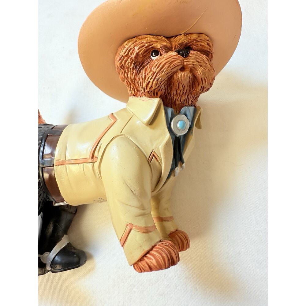 Hamilton Spurs’N Fur Yorkie Cowboy Figurine - Picture 8 of 11